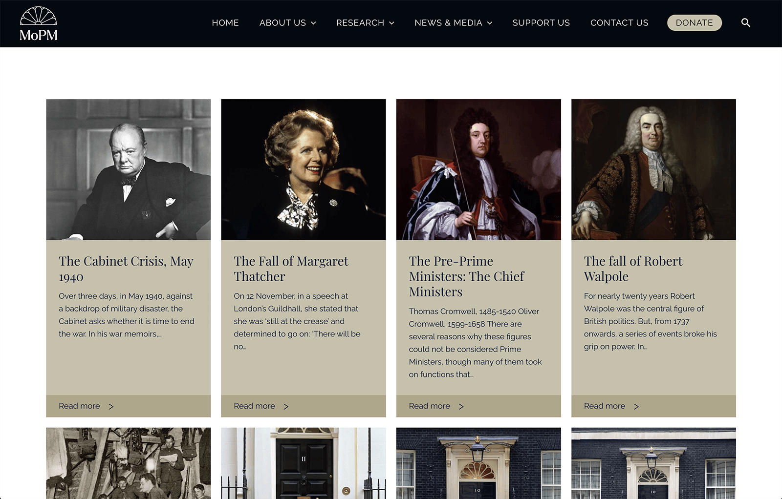In-depth articles about British Prime Ministers